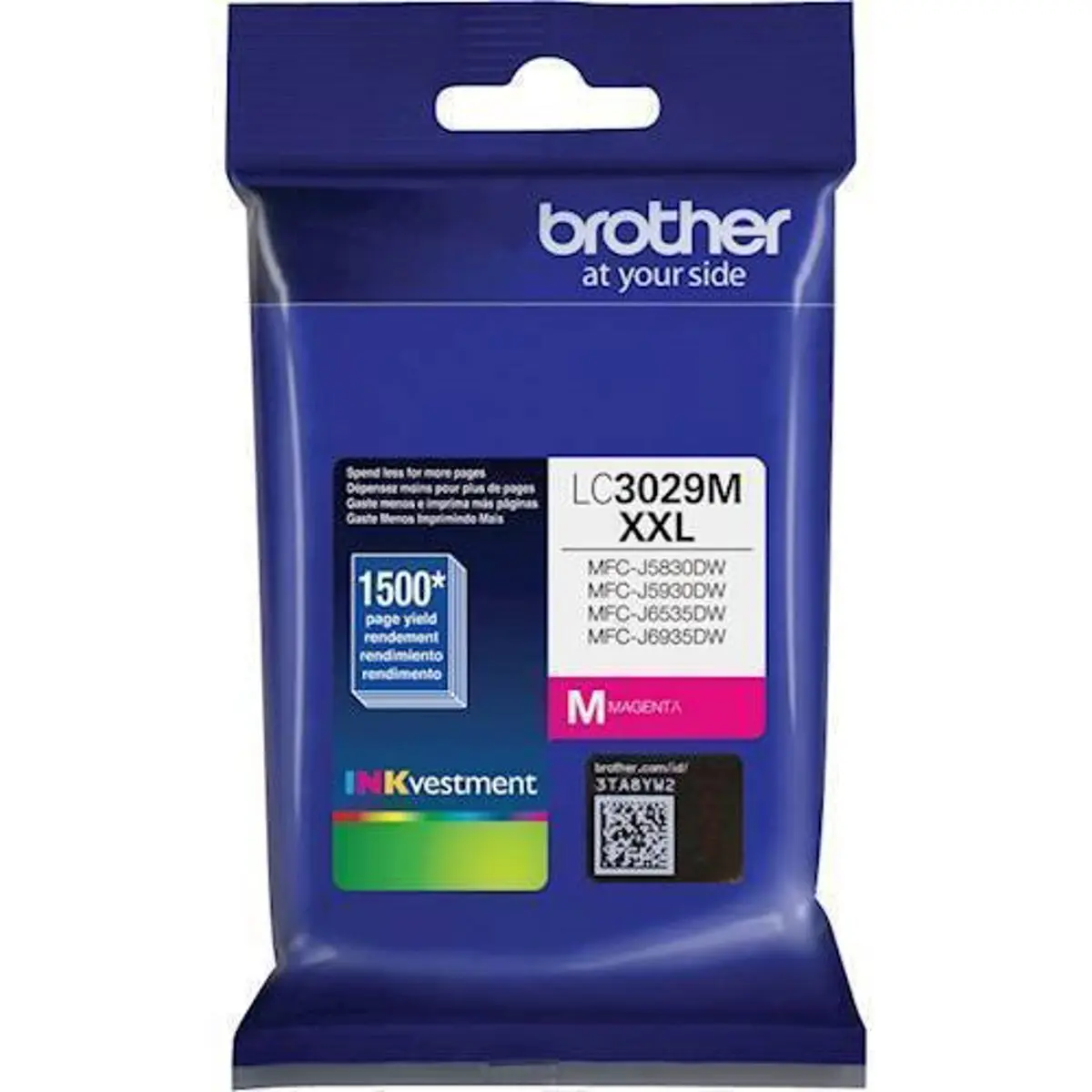Brother LC3029 XXL INKvestment Super High-Yield Magenta Ink Cartridge, 1500 Page Yield