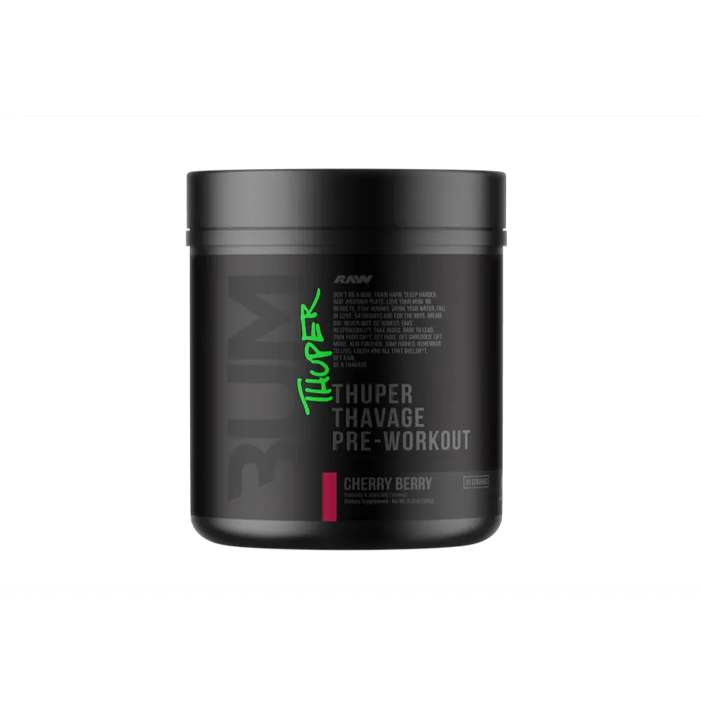 Raw Nutrition Thuper Thavage Pre-Workout 6400mg Beta Alanine 5000mg Creatine Monohydrate 400mg Caffeine 6000mg Citrulline for Extreme Workouts