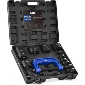 Motor Tech Ball Joint Press Kit, 21pc Master Ball Joint Removal Tool, Upper and Lower Ball Joint Remover with C Frame, Heavy Duty Brake Anchor Pin U Joint Ball Joint Press Tool for 2WD 4WD Cars