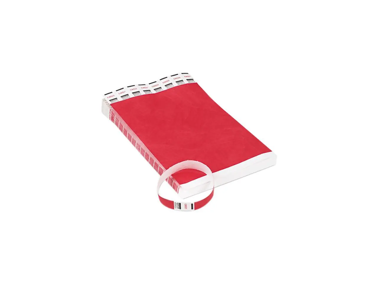 Advantus 75510 Crowd Management Wristbands, Sequentially Numbered, Red, 500/Pack