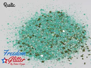 Rustic Glitter Mix | Teal & Gold Chunky Glitter | Solvent Resistant & High Quality Craft Glitter