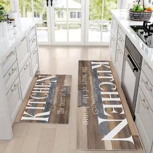 Non-Slip Kitchen Mat, Rectangular Home Decor Rug, Soft Washable Carpet Set, Ideal for Kitchen Living Room Bedroom Safety Comfort, Washable Kitchen Rugs