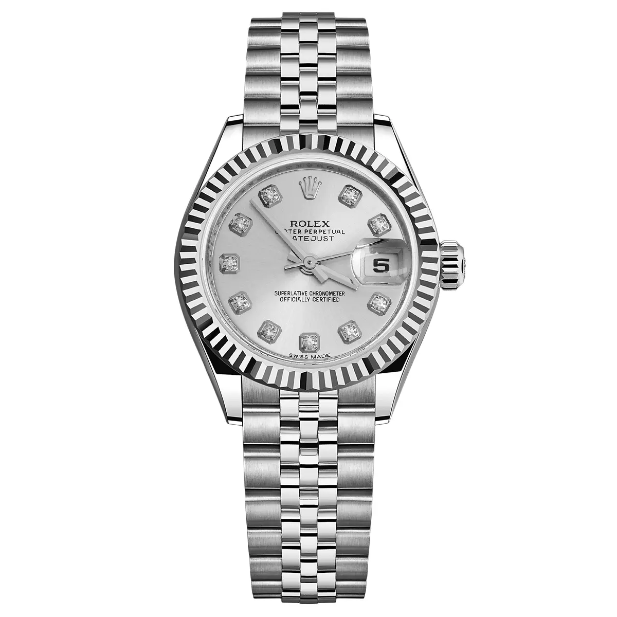 Rolex Lady-Datejust 26mm Automatic Watch, Stainless Steel & White Gold, Women’s Watch WHT032089