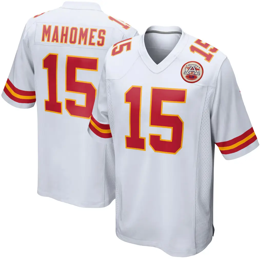 Full Print Mahomes #15 White/Red Jersey Shirt, America Football Jersey, Sport Clothing, Football Uniform, Jersey For Football Fans, Gift for him