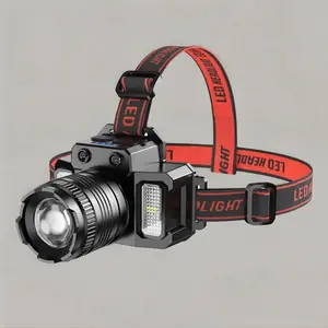 LED Headlamp, USB Rechargeable Waterproof Headlamp for Exploration, Adjustable Waterproof Flashlight, Outdoor Camping Supplies