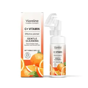 Viareline"Vitamin C Foaming Cleanser – Gently Cleanses for Hydrated, Smooth Skin and Daily Facial Care"