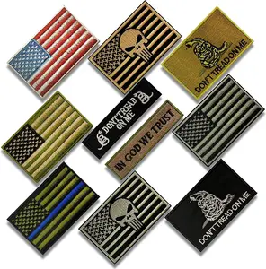 Flag Patch, 10 Bundle-Set, Tactical Morale Military Patches of USA US for Backpacks Hat Army Gears Etc