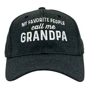 My Favorite People Call Me Grandpa Hat Funny Sarcastic Fathers Day Graphic Novelty Cap Funny Hats Dad Joke  Novelty Caps for Men Black - Standard