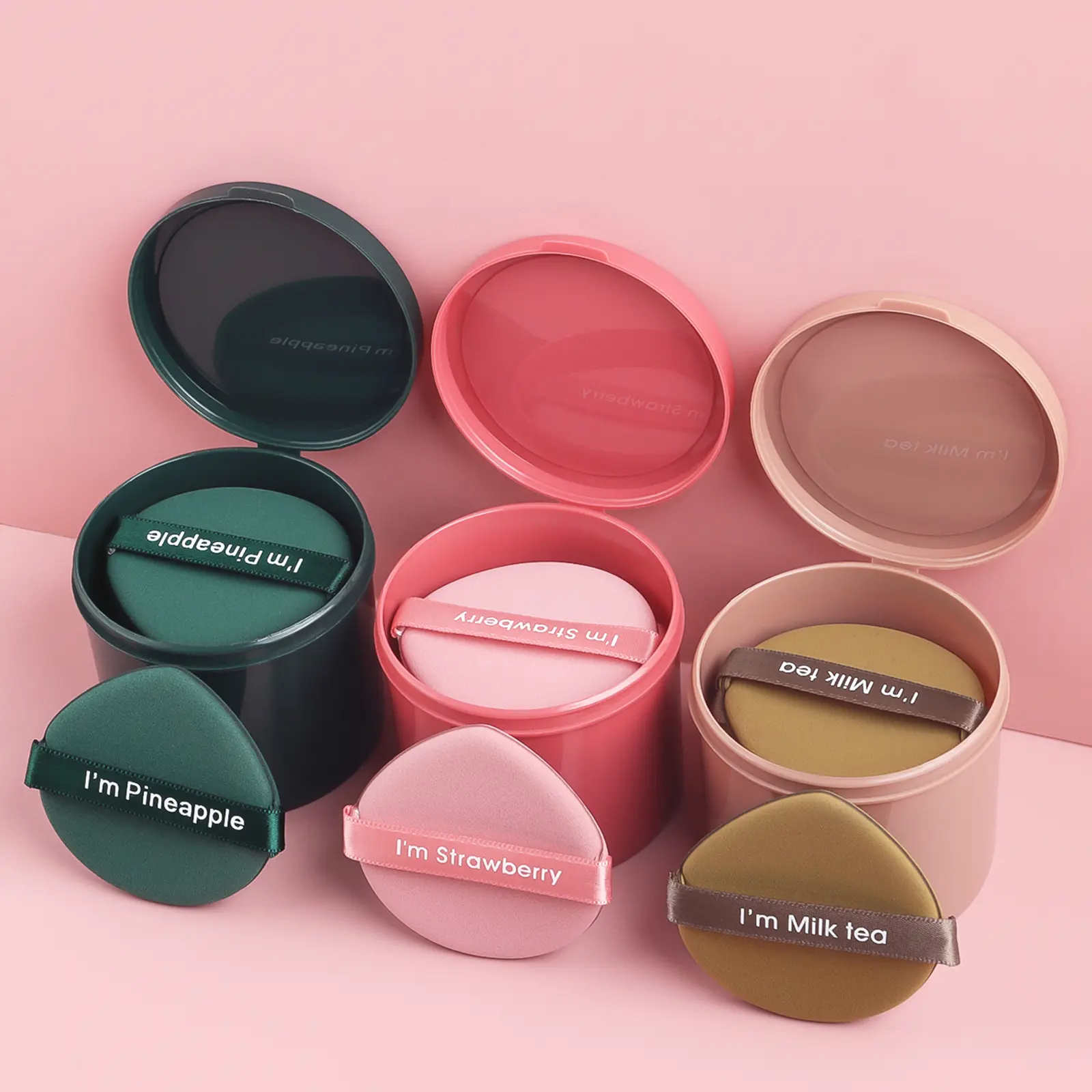 7 Pieces/Box Super Soft Air Cushion Powder Puff Dry and Wet Dual-Use Makeup Sponge Foundation Wave Loose Powder Special Facial Makeup Tool Makeup Puffs Beauty Sponges Face Sponges For Makeup