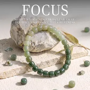LUMAWU Hetian Jade Bracelet, Chinese Retro Style with Gradient Beads, Exquisite Elegant Jewelry with Nourishing Properties, Exquisite Bracelet