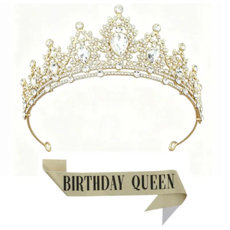 Princess Tiara and Crown for Women Wedding Tiaras for Bridal girls Tiaras and Crystal Crowns Rhinestone Headband Metal Hair Accessories for Costume Birthday Party Prom Gifts