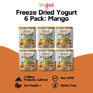 YoGut Freeze Dried Yogurt 6 Pack - Mango