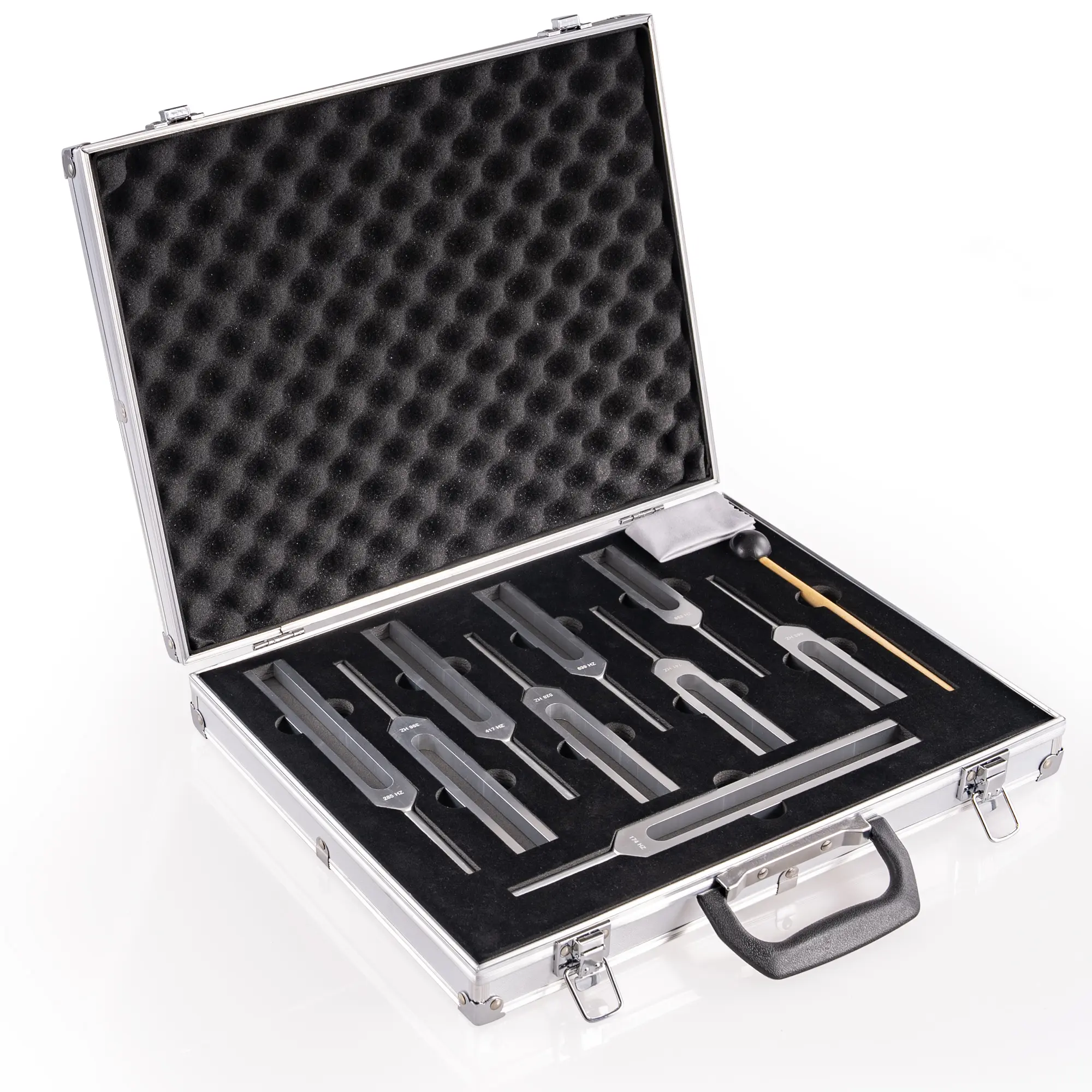 Solfeggio Tuning Forks Set – 9 Healing Frequencies (174Hz–963Hz) for Sound Therapy, Chakra Balancing & Meditation