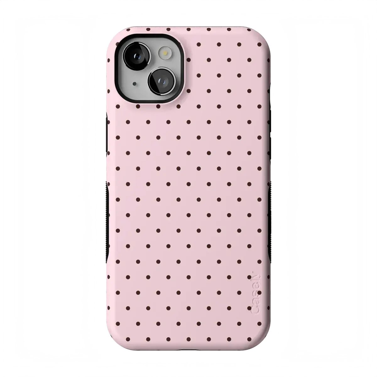Casely iPhone 13 Mini Case | On the Dot | Pink Polka Dot | Bold Protective Design | Compatible with MagSafe