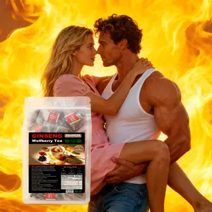 Kidney Strength & Energy Boost - Ginseng Red Date Goji Blend ,Support Men’s Vitality & Wellness 20 Bags Beverages