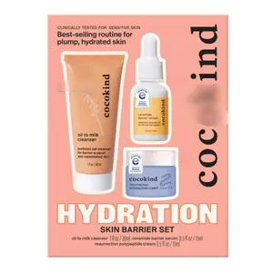 3-Step Hydration Skin Barrier Set For Plump, Hydrated Skin, All Skin Types - Hydrating Facial Serum With Ceramides And Lipids Repairs And Supports A Healthy Skin Barrier