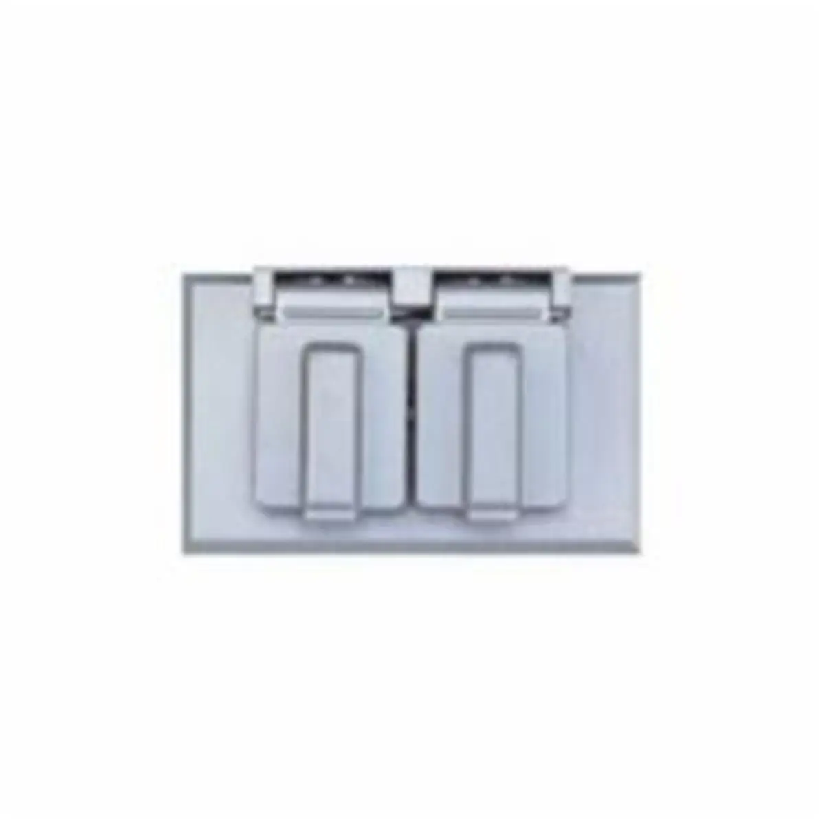 212 MAIN 1-Gang Weatherproof Outlet Cover, Rectangular Die-Cast Metal Casing for Outdoor Duplex Receptacle or Switch, Powder-Coated White with Self-Closing Lids, Includes Gasket, Low Voltage Lighting, Outlet/Switch