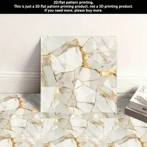 10 pieces of self-adhesive PVC floor stickers, thickened wear-resistant waterproof leather floor stickers, suitable for bedroom, kitchen, living room, balcony, bathroom and other floor decoration a