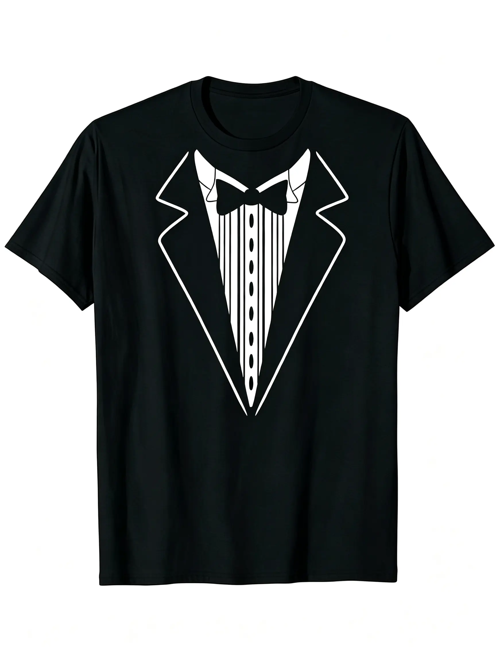Men's Funny Tuxedo Graphic T-Shirt | Slim-Fit Short Sleeve Round Neck Cotton for Formal Events, Prom, and Bachelor Parties, Shortsleeve, Fabric, Menswear, Tshirt