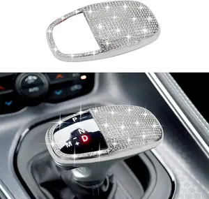 Gear Shift Knob Head Cover Bling Trim for Dodge Charger Accessories 2015-2023 Challenger 2015-2023 2024 Durango 2016-2024 2025 ABS Interior Shell Insert Decoration Protector Gear Shifter Cover