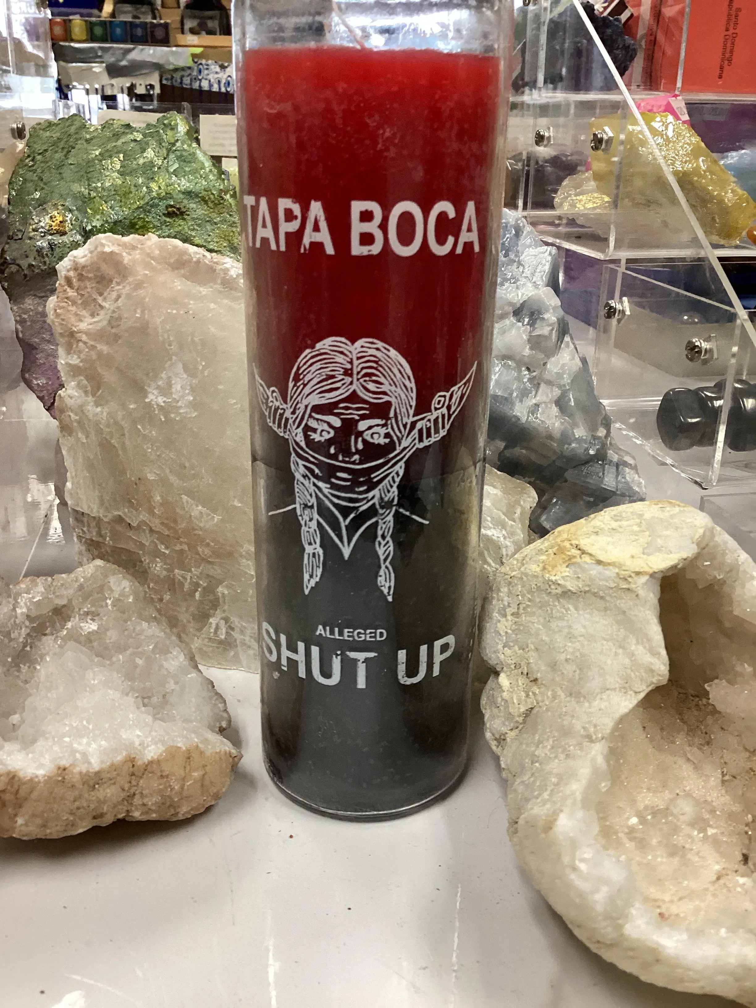 Shut your mouth candle Shut your mouth candle