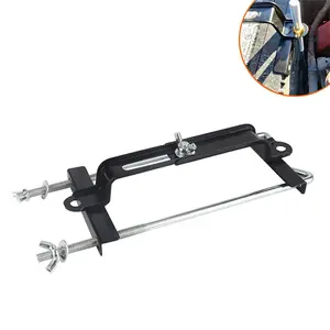 Adjustable battery fixing device, battery crossbar with J-bolt, suitable for SUV battery bracket, durable bracket with good contact (black)
