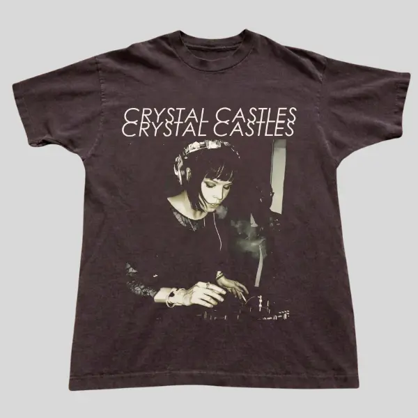 Crystal Castles Music Tour Shirt, 90s Crystal Castles Music Band Tee, graphic Tees, 90s vinatge TShirt, gift for fan