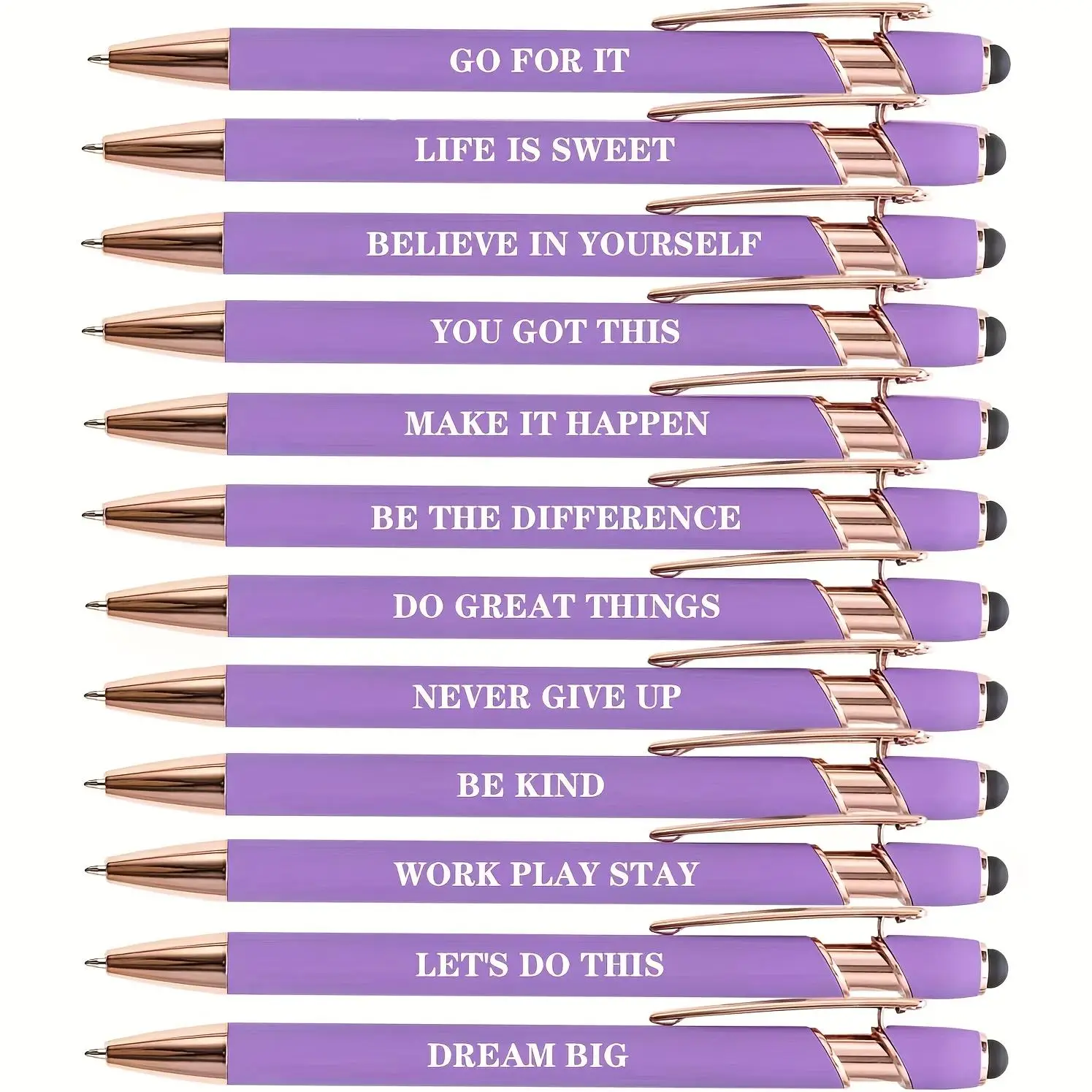 Creative Inspirational Message Pen, 12pcs/set Inspirational Message Press Pen, Writing Pen for Students, Office Stationery & Supplies, Gifts for Him,