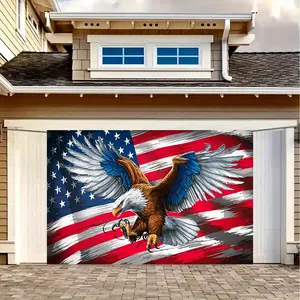2D flat banner, 1pc, Eagle American Flag Polyester Background Decoration Background Photo Props, Polyester Banner Decor, Home Decor, christmas decorations, Room Decor, Wall Decor, Party Background Decor, Party Decor/supplies/gifts Decorative