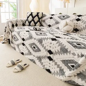 Pet-Friendly Cotton Velvet Sofa Cover, Fits Armchairs & Sofas, Home Decor, Easy to Clean, Living Room & Bedroom Use