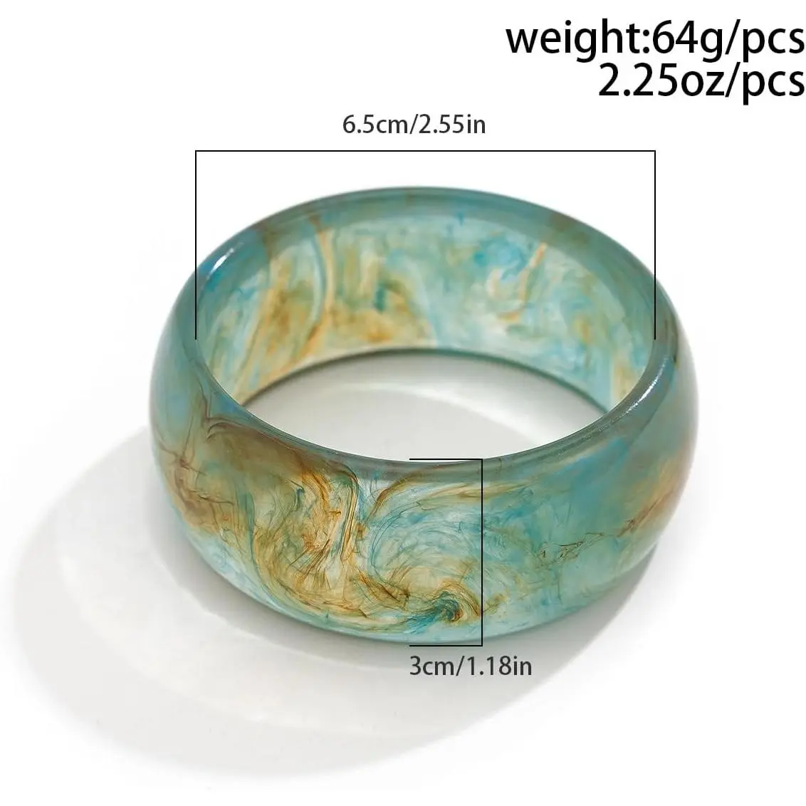 Women's Handmade Chunky Acrylic Resin Bangle - Wide Transparent Acetate Wristband with Handmade Craftsmanship, Ergonomic Design, Elegant Colorful Irregular Geometric Bling, Eco-Friendly Female Stack Jewelry for Halloween, Friends Gifting, Any Ages