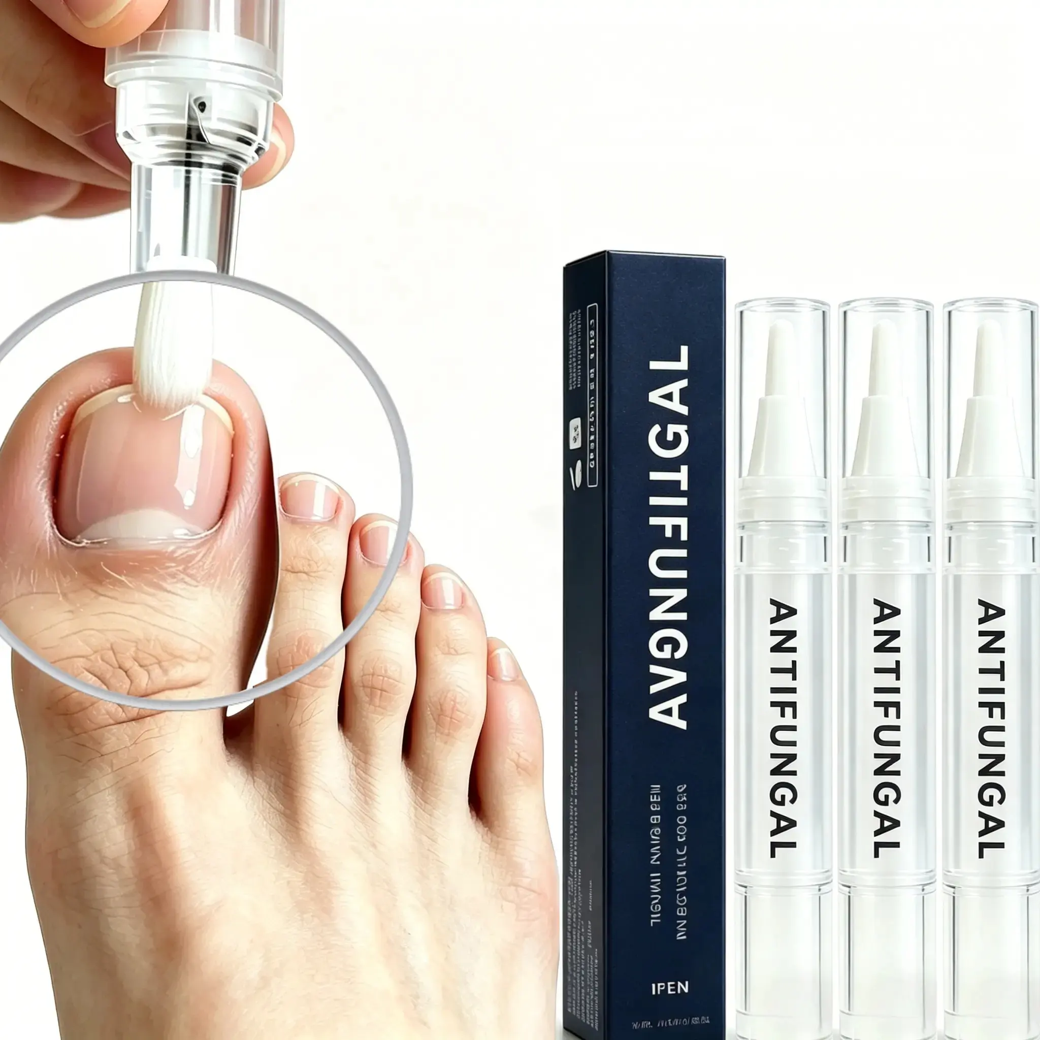 Triple-Action Nail Conditioner with 25% Undecylenic Acid - Nail Care Solution for Damaged Fingernails & Toenails