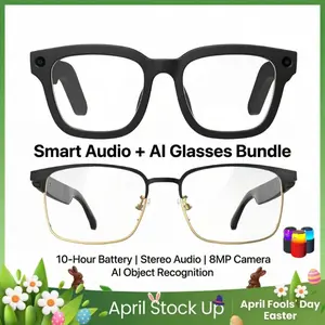 [Bundle & Save] MIRO AI Smart Glasses Bundle (2-Pack) – HD Camera, AI Recognition, Translation, Long Battery Life, Hands-Free Tech Gift for Men & WomenOutdoor & Daily Use, Smart Living Experience