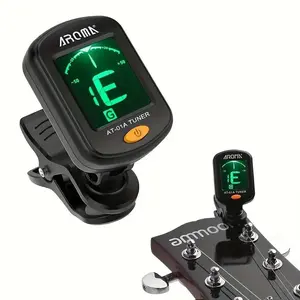Aroma Guitar Tuner Clip on-Accurate Chromatic; Acoustic Guitar Bass Violin Ukulele Tuner*