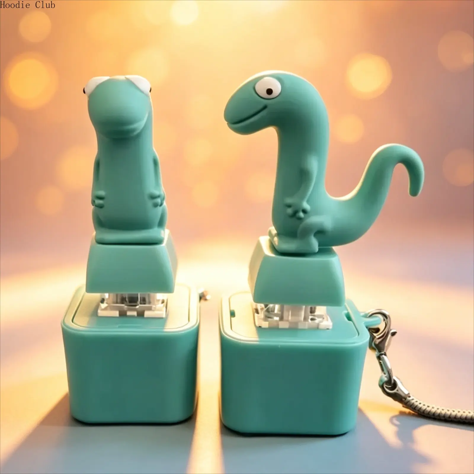 2-Pcs Funky Animal Lizard Shape Sound Button Toy Keychain, Simulation Prank Bag Charm Accessory, Halloween Gift for Kids, Animals-Themed Pendant with Sound for Luggage & Bags
