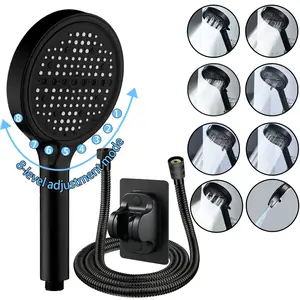 High-Pressure Handheld Shower Head Set, 3-Piece Includes 150cm Hose & No-Drill Holder, Multi-Function Modes, Ideal Home Gift