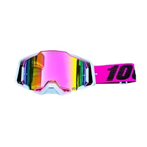Quick Release Motocross Goggles Helmet Racing Riding Windproof UV Protection Off Road Motorcycle Ski Glasses Spring Gift horse stylish ear pro Plush Full Face Cover swimming Wide Brim Solar Fan Hat with USB Charger Men's Green Outdoor Glasses with PC Lens