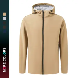 MAELREG Mens Heat-Tech Jackets with Hood Performance Softshell Outerwear Warm Golf Casual Water Repellent Windbreaker with Zip Pocket