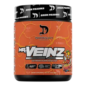 Dragon Pharma Mr.Veinz Pre Workout Powder - 40 Servings for Maximum Muscle Pumps and Endurance