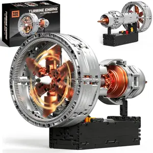 Turbofan Engine Building Kit DIY Mechanical Construction Precision-Crafted Aesthetic Desktop Decoration for Enthusiasts