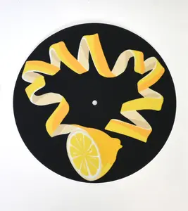 "Lemon Twist" Vinyl Record Slipmat Turntable Accessory