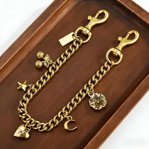 Cherry Blossom Bag Chain for Women – Cute Floral Pendant Strap Charm for Handbag & Crossbody, Fashionable Bag Accessory