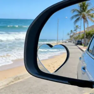 2 Pack Car Heart-Shaped Blind Spot Mirrors, Universal Stick-On Side View Mirrors, Car Exterior Accessories for Cars, SUV, Truck #Blindspotmirror