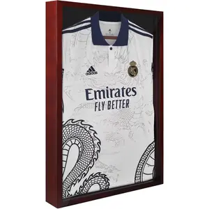 Shadow Box 20x30 Large Jersey Frame Display Case, Shadowbox Frames with A Natural Pine Wood Acrylic for Football Baseball Basketball Hockey T-Shirt, Cherry Red