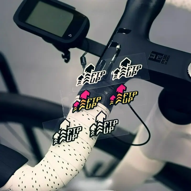 2PCS/SET "FTP UP" Creative Car Sticker for Bicycle, Motorcycle, Car Decoration, Easily Upgrade Item's Cycling Progression Style, Multi-color Power Logo Design Makes Car Decoration Say Goodbye to Monotony, Show Cycling Enthusiast Proposition