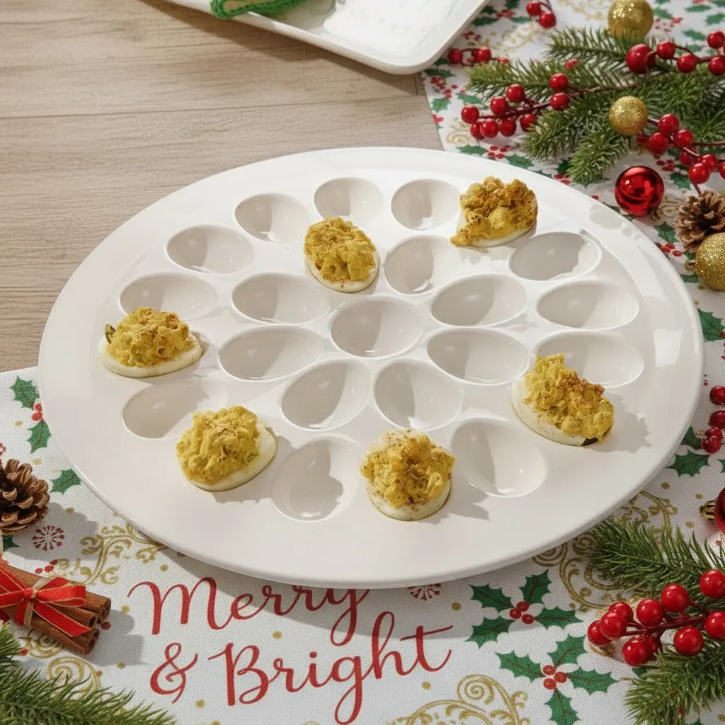 Stoneware Deviled Egg Platter