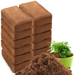 2pcs Organic Coconut Shell Bricks 7.8x10.5 in - 100% Coconut Fiber for Gardens Seeds & Potting Soil Substrate Eco-Friendly Plant Care Natural