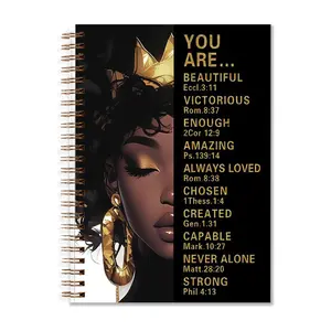 1pc Black with Gilded Text YOU ARE BEAUTIFUL Notebook Perfect Gifts for Friends Writing Notebook Diary NoteBook Office Stationery School Supplies Birthday Christmas Gift 5.5x8.3in with 50 Pages