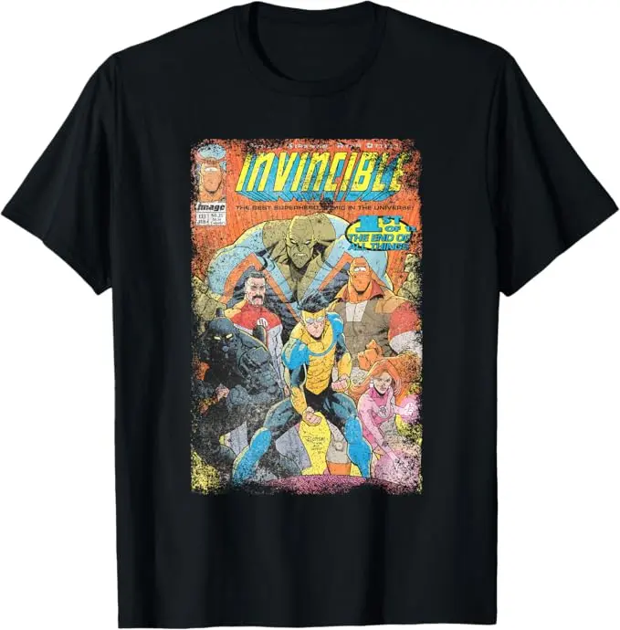 Invincible Old X New Suit Anime T-Shirt, Cool Graphic Tee for Teen Boys and Men, Casual Everyday Wear Menswear Top Tshirt
