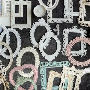 Momo Special Paper Hollow Relief Sticker Cards Scrapbooking Romantic Encounter Series 4 Pieces, Unique Design, Perfect Gift, High-Quality Material